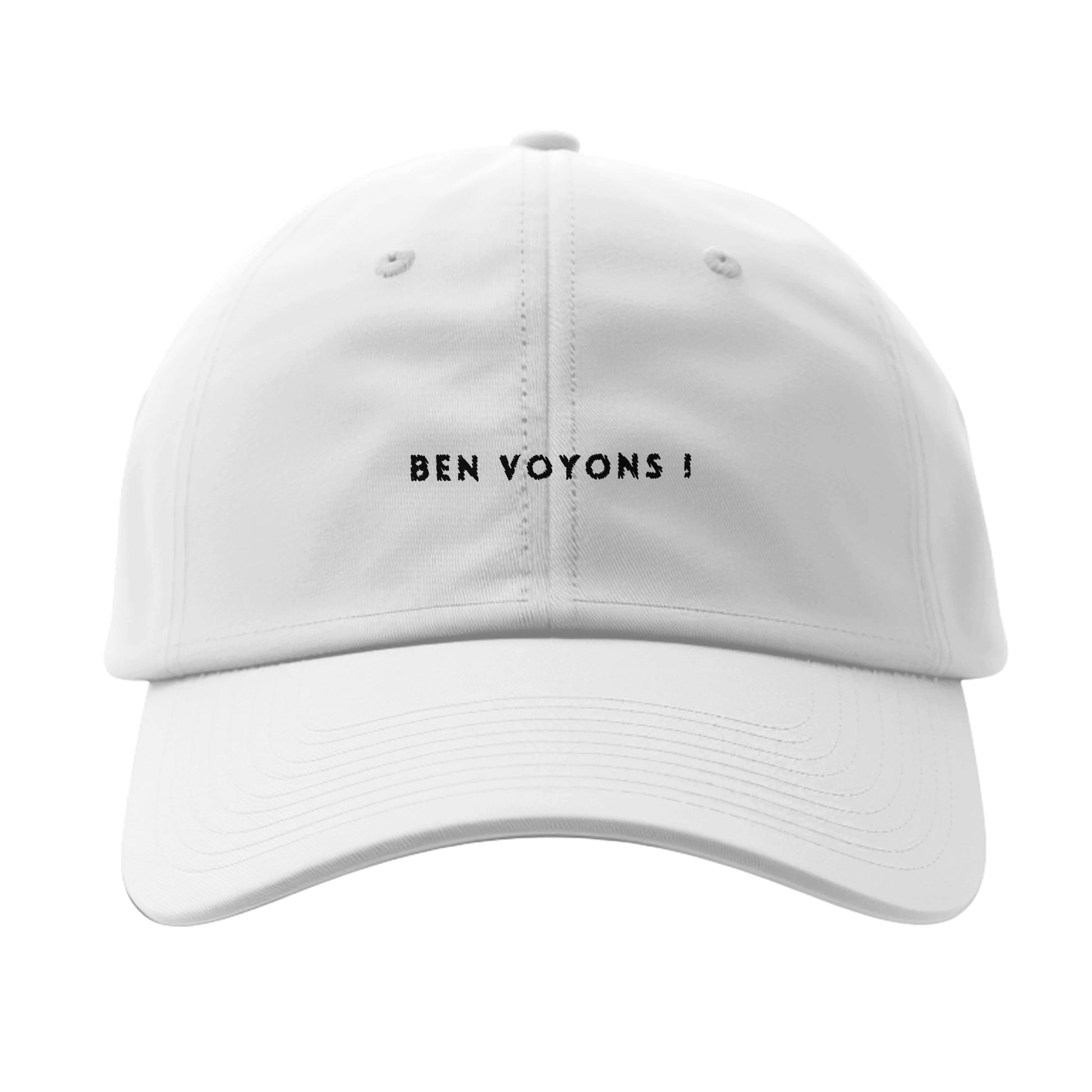 casquette blanche slogan brodé ben voyons référence politique zemmour