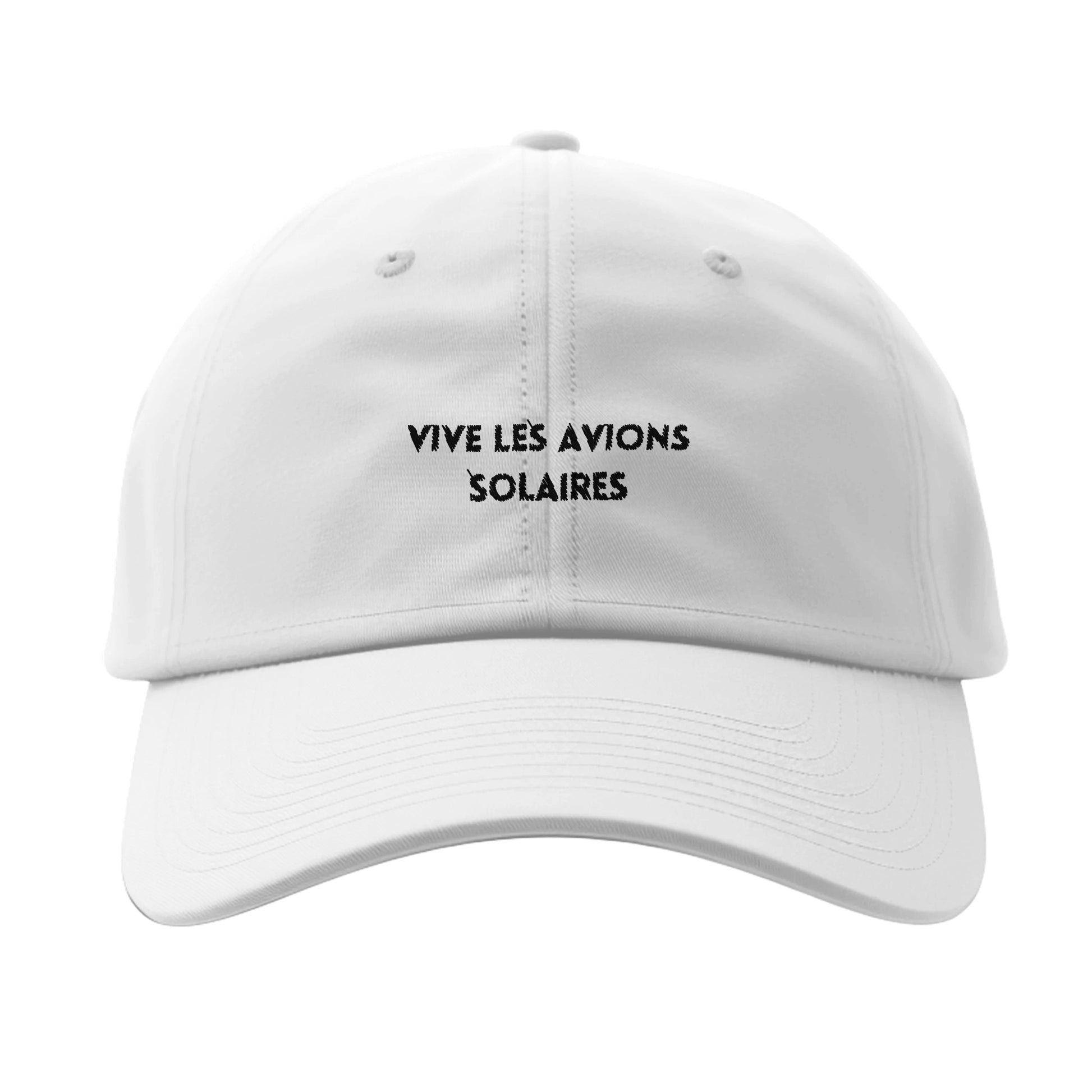 casquette brodée blanche vive les avions solaires référence politique tanguy