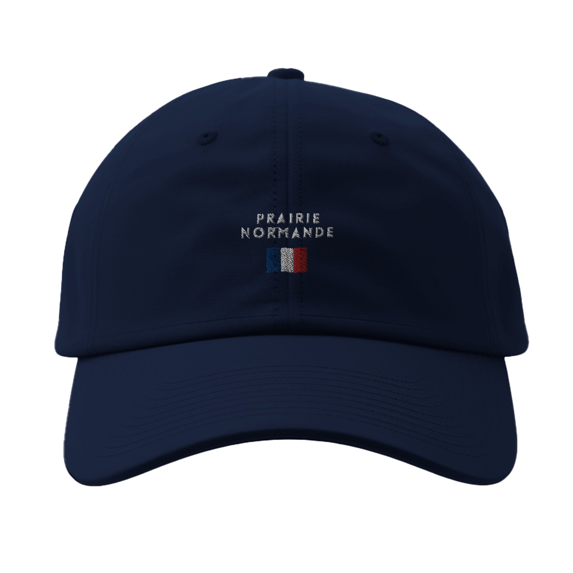 casquette bleue marine brodée prairie normande référence politique bardella drapeau france