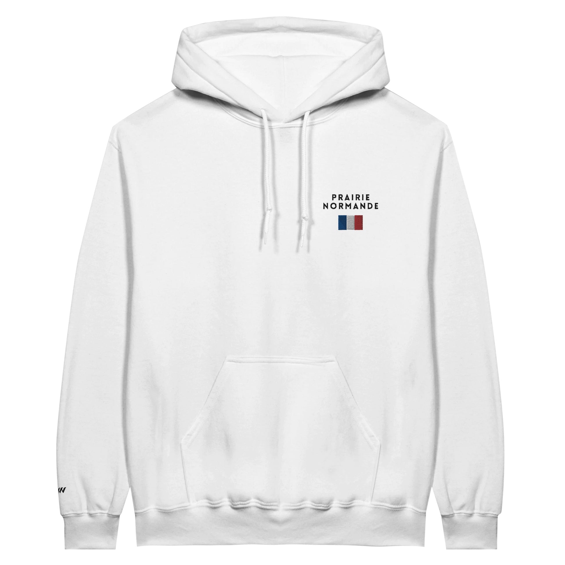 sweat blanc prairie normande brodé référence politique bardella