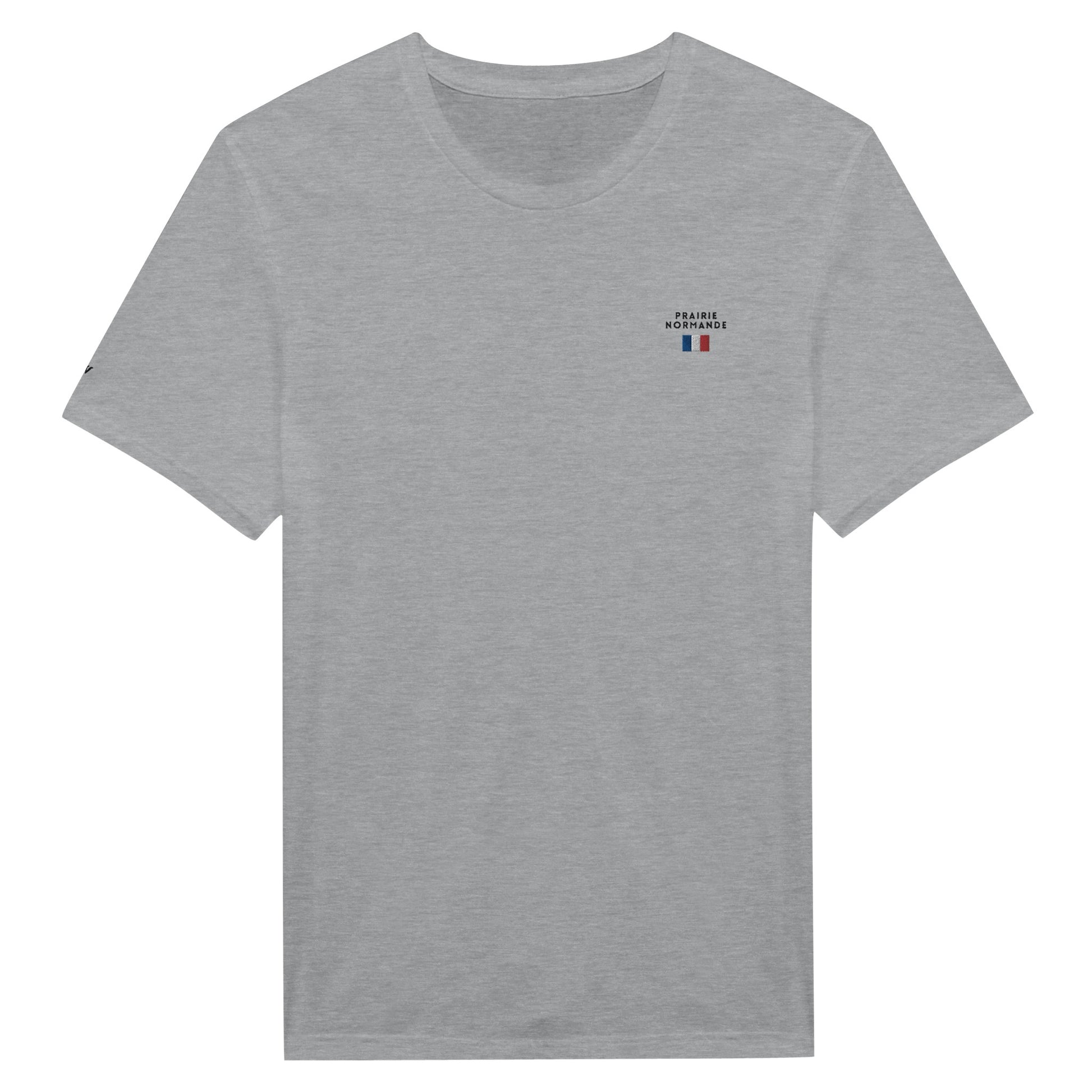t-shirt gris brodé prairie normande référence politique bardella