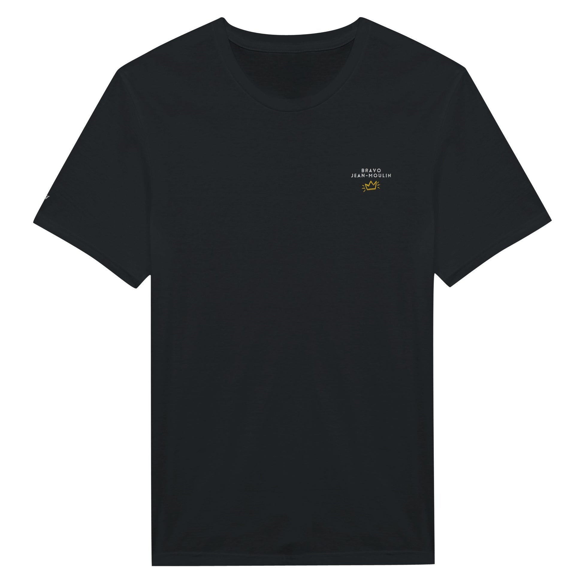 t-shirt noir brodé bravo jean moulin reference politique bardella