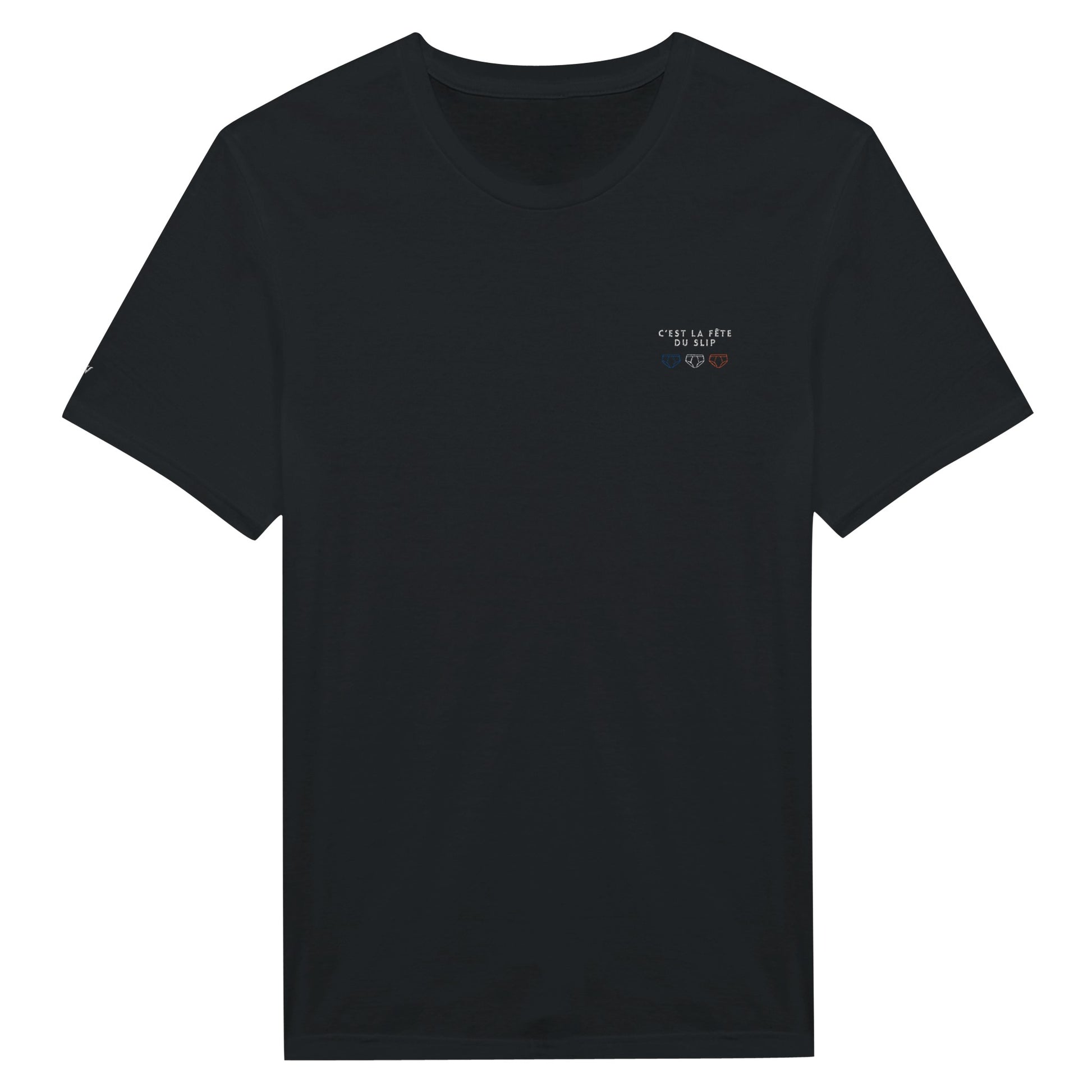 t-shirt noir cest la fête du slip référence politique garrido